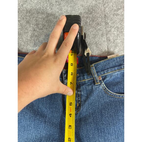 Women's Blue Flared Jeans - Picture 6 of 7